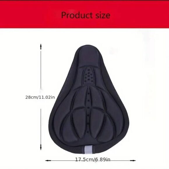 Mountain Bike 3D Seat Black Cushion -G - Picture 4 of 5